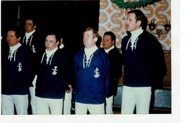 Der Sylter Shanty-Chor bei der Plattspeeler-Tournee, 1979